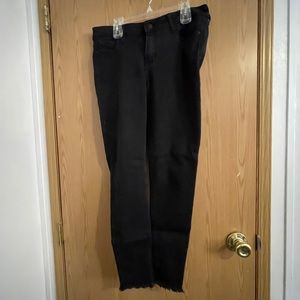 Black mid rise ankle skinny jeans